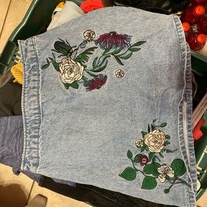 embroidered high waisted coachella skirt